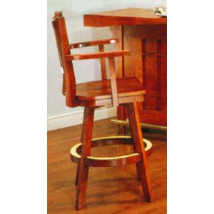 Mission Style Oak Bar Chair 3878 (CO)