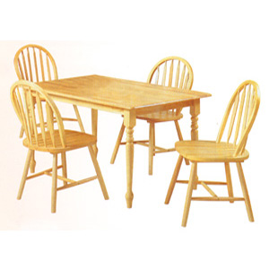 5-Pc Natural Solid Wood Dinette Set 4015 (PJ)