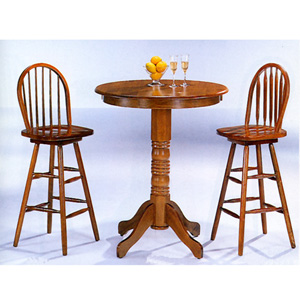 3-Pc Oak Finish Bar Set 4095/433_ (CO)