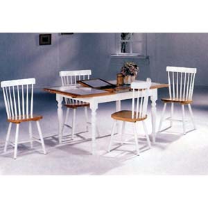 5-Pc Natural/White Dining Set 4098-17 (CO)
