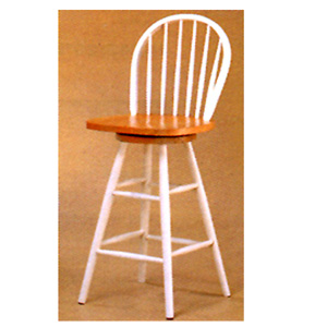 Windsor Bar Chair With White Back And Legs 4124 (CO)