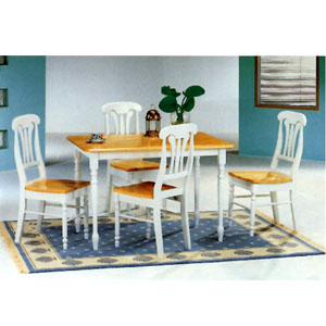 5-Pc Dinette Set In Natural And White 4147-22 (CO)