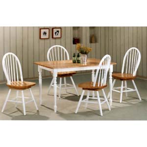 5-Pc Dinette Set In Natural/White 4160/4071 (CO)