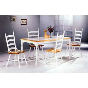 5-Pc Dining Set In Natural/White 4161-03 (CO)