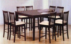 9-Piece Cappuccino Dining Set 4163/4263 (PJ)