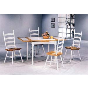 5-Pc Natural/White Dinette Set 4165-03 (CO)