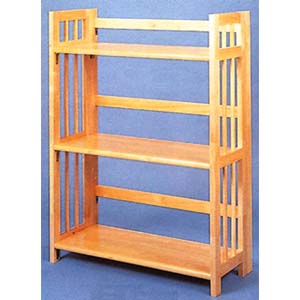 All Natural 3 Shelf Folding Bookcase 4286 (CO)