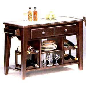13 In. Tile Top Server In Capuccino Finish 4394 (CO)