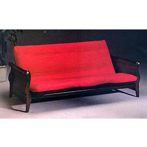 Cherry Finish Sleigh Bed Futon Frame 4804 (CO)