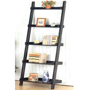 Weathered Black Ladder Book Shelf 5049 (CO)