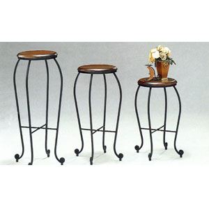 3-Piece Set Plant Stand In Dirty Oak Finish 5444 (CO)