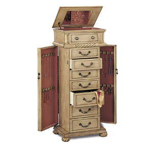 Jewelry Armoire in Antique White 5557(CO)