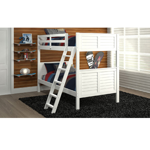 Solid Wood Woodcrest Louvered Twin Size Bunk Bed (WCFS)