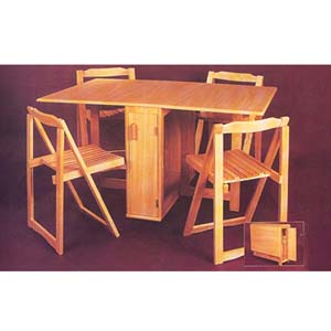 5-Piece 2x22 Drop Leaf Butterfly Table/Chair Set 6216 (A)
