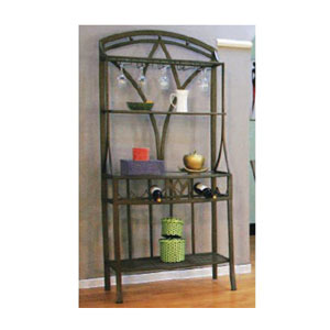 Contemporary Bakers Rack 62361-BR(WD)