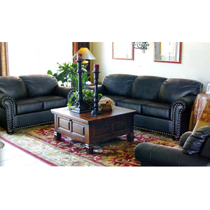 Black Leather Living Room Set 6290-Set (IEM)