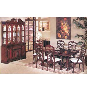 7-Piece Dark Cherry Finish Dinette Set 6304 (A)