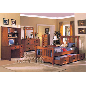 Ridgeville Oak Finish Bedroom Set 6382/6385 (A)
