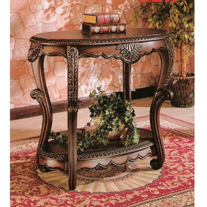 Console Table With Gold Accents 700014(CO)