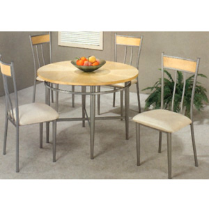 5-Pc Sandy Nickel & Maple Veneer Dinette Set 7055/56 (CO)