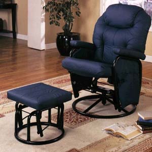 Navy Blue Glider Rocker 7298 (CO)