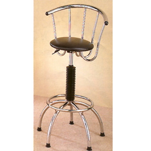 Black And Chrome Plated Bar Chair 7354 (CO)
