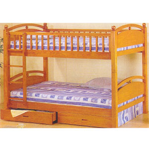Honey Pine Twin/Twin Bunk Bed 7406(ABC)