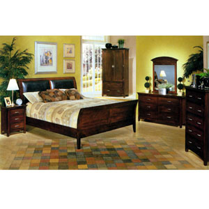 Calais Cove Leather Bedroom Set 8427/28