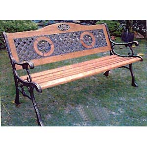 Rose Cast Iron Park Bench 90021 (LB)