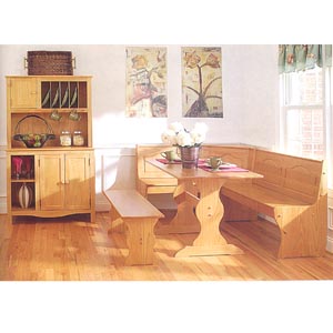 Brazilian Pine Corner Kitchen Nook Set 90366N2-SET(LN)