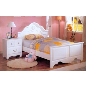 Daisy White Twin Bed F9073 (PX)