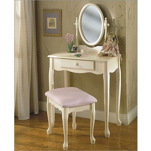 28 In. Childrens Bedroom Vanity Set  929-290(PW)