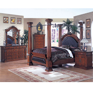 Roman Empire Canopy Bedroom Set 9326/33/40 (A)