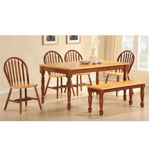 5-Pc Chestnut/Oak Dinette Set 9371/9314 (WD)