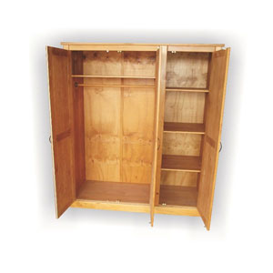 Solid Wood Argo 3-Door Closet ARGO3H(JTCFS)