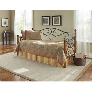 Ennis 30-Inch Daybed - Matte Black/Walnut B50602 (FB)