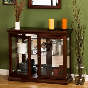 Double Door Curio Cabinet - Mahogany BE0868 (SEIFS)