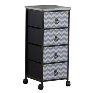 Chevron Wheel 4 Drawer Chest CST22530 (WFFS)