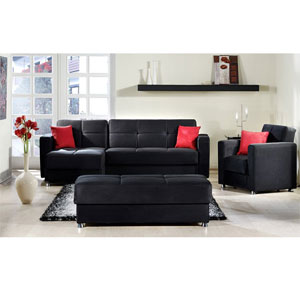 Elegant Sectional  - Rainbow Black (SU)