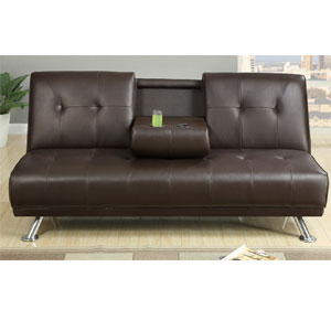 Adjustable Sofa Faux Leather/Espresso F7220 (PX)