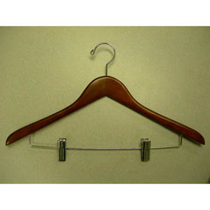 Gemini-concave suit hanger w/wire clips GMD8820 (PM)