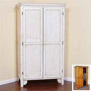 Solid Wood Wardrobe with Panel Doors GR36-P(GC)