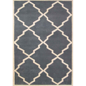 Alliyah Handmade Bluish-Grey New Zealand Blend Wool Rug 1336