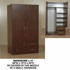 2-Door and 2-Drawer Wardrobe L-11(CT)