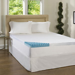 4-inch Sculpted Gel Memory Foam Mattress Topper with Polysil