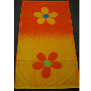 Orange-Floweral Egyptian cotton Beach Towel (RPT)