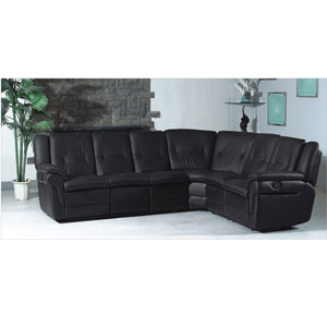 Black Sectional/Recliner Sofa Set S322-B (PK)
