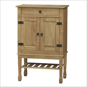 Solid Wood Santa Fe Wine Cabinet 63003SF-01-KD-U(LN)