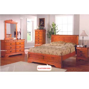 Oak Finish Bedroom Set CM7650_ (IEM)