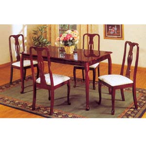 5 Pcs Cherry Finish Queen Ann Dinette Set 6302(ABCui)